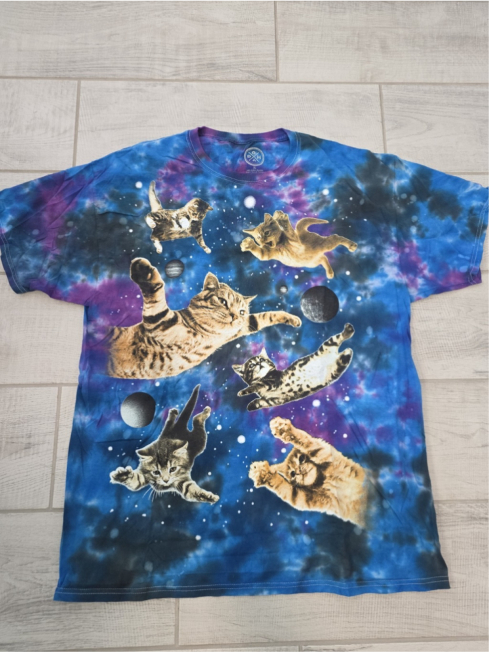 DOM Space Cats Galaxy Tie Dye Shirt Size XL
